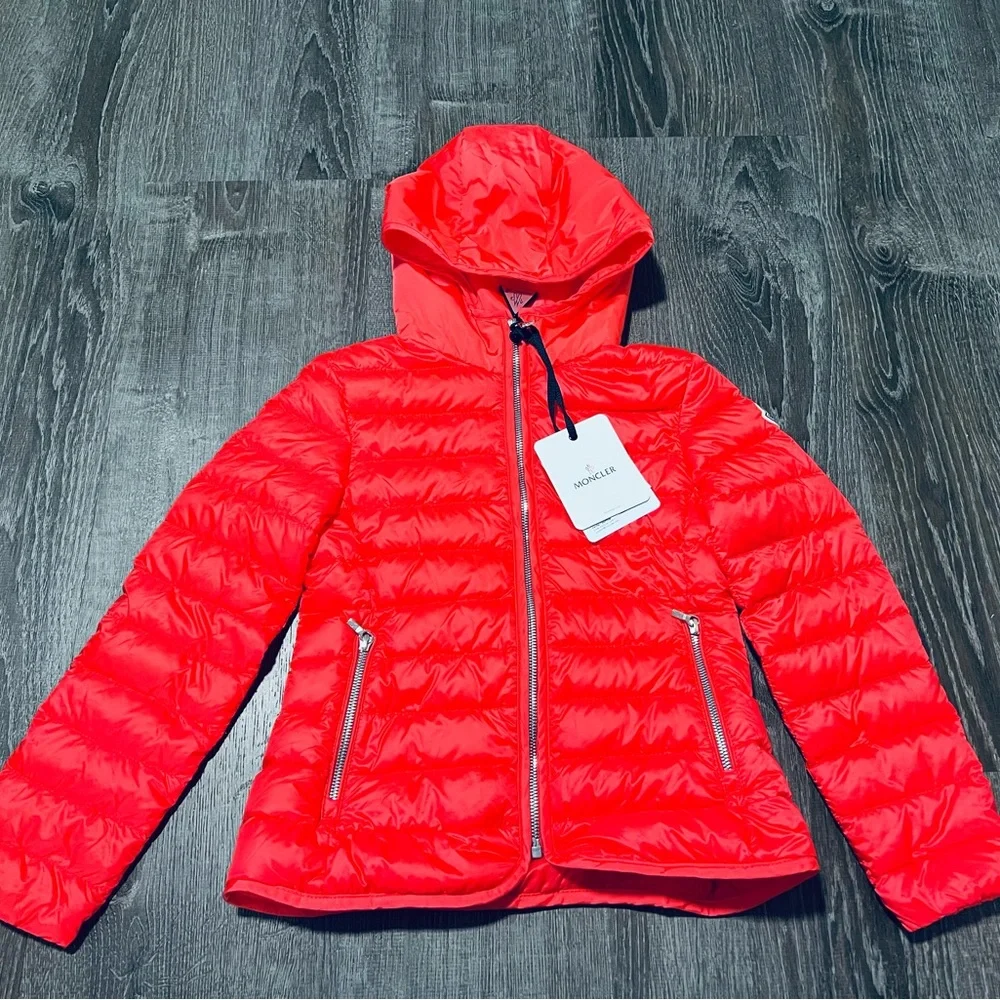 MONCLER**Red Hooded Jacket/ Coat***Age 10 $890 - Picture 2 of 9